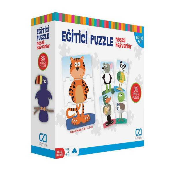 Games Eğitici Puzzle Neşeli Hayvanlar 36 Parça 5028 - Games
