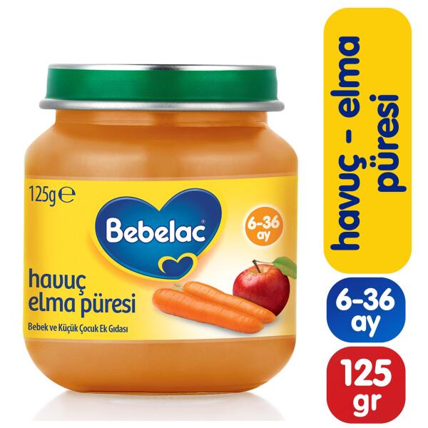 Bebelac Havuç Elma Püreli Kavanoz Maması 125 Gr - Bebelac