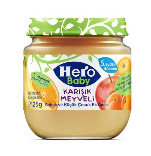 Hero Baby Karışık Meyveli Kavanoz Mama 125 Gr - 1