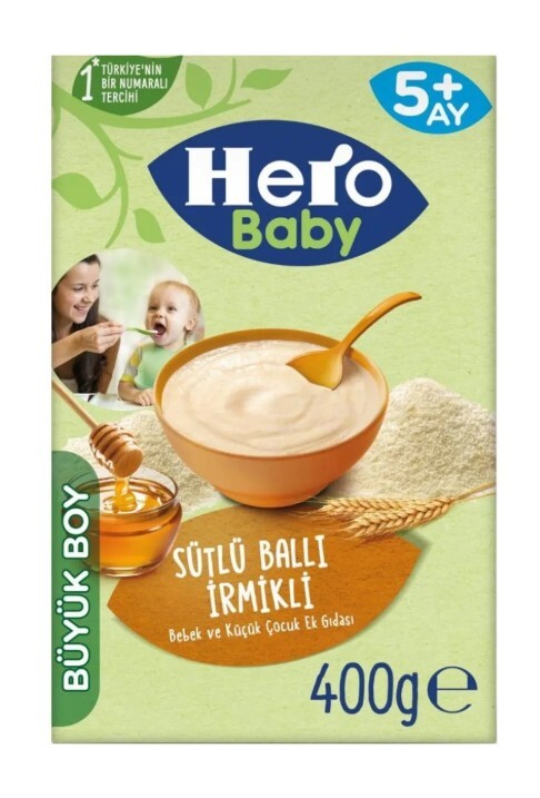 Hero Baby Sütlü İrmikli Ballı Ekonomik Paket Kaşık Mama 400 Gr - 1