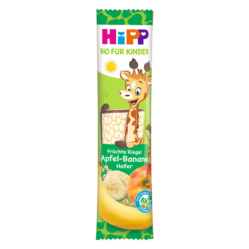 Hipp Organik Yulaﬂı Elmalı Muzlu Meyve Barı 20 Gr - 1