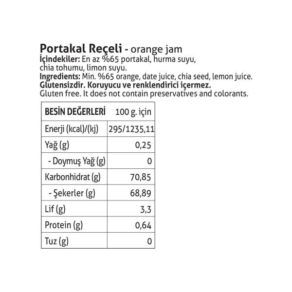 Pol’s Gurme Chia Tohumlu Şekersiz Portakal Reçeli 380 Gr - 2