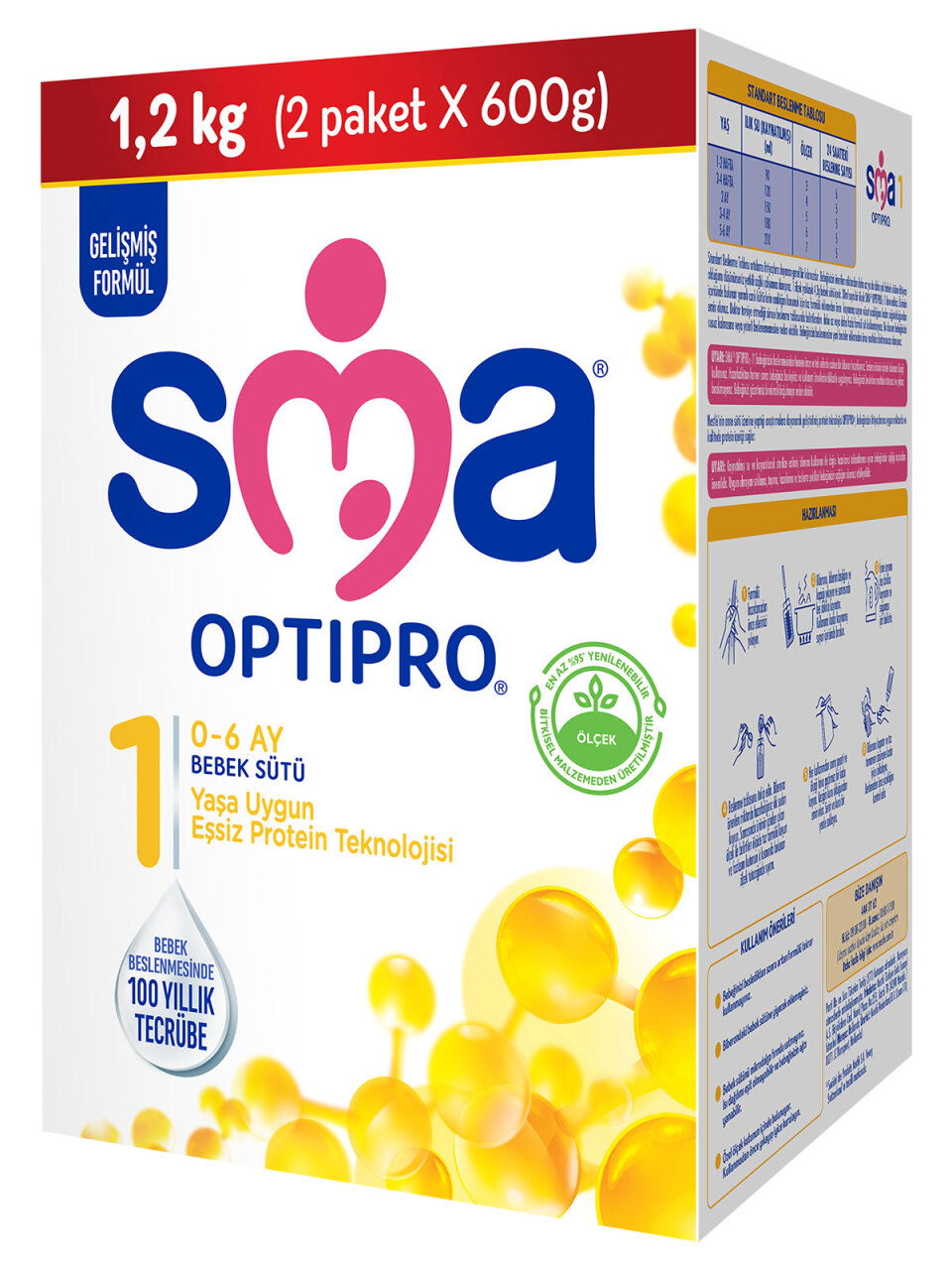SMA Optipro Probiyotik 1 Bebek Devam Sütü 0-6 Ay 1200 Gr - 1