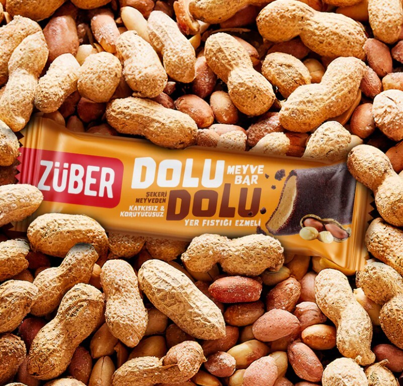 Züber Dolu Dolu Fıstık Ezme Meyve Bar 30 Gr - 1