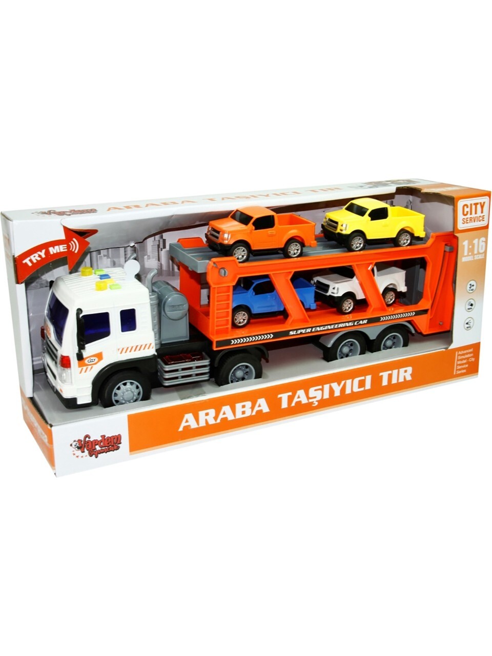 Canem Sesli Işıklı Araba Taşıyan Tır 1189-70 - 2