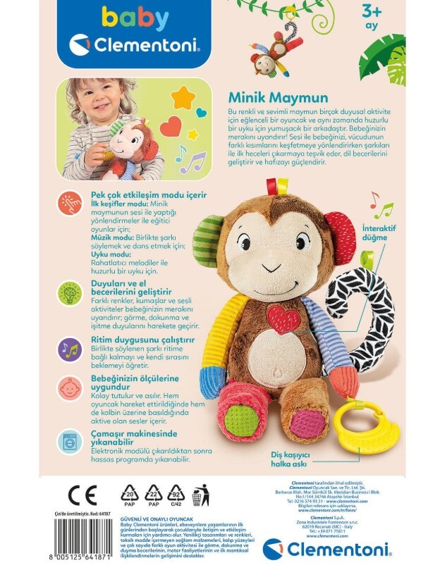 Clemantoni Baby Minik Maymun 64187 - 2