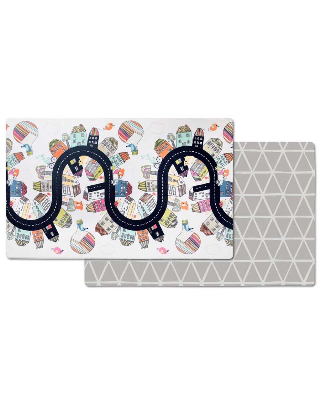 Skip Hop Çift Taraflı Oyun Halısı Oyun Matı Köy - 1