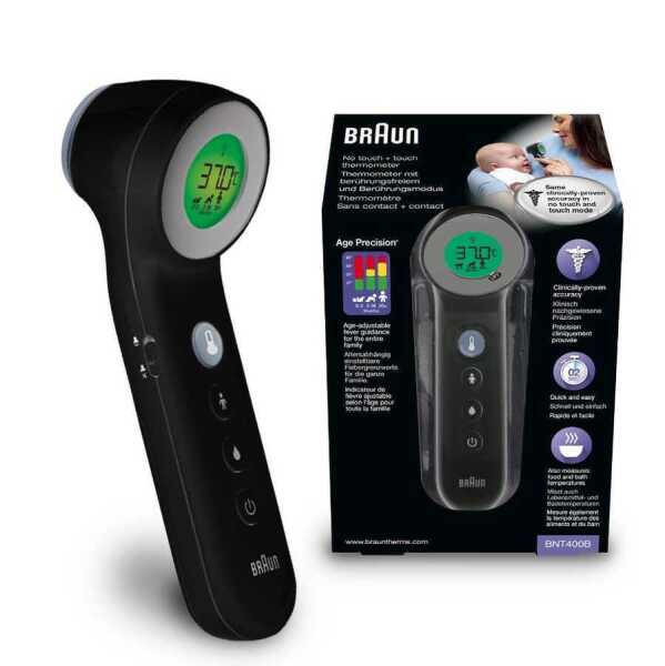 Braun BNT400 Temassız Alından Ateş Ölçer Siyah - 1