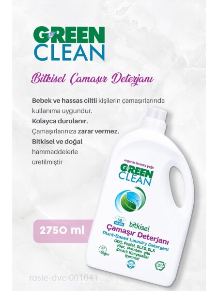 Green Clean Bitkisel Çamaşır Deterjanı 2750 ml (55 Yıkama) - 2