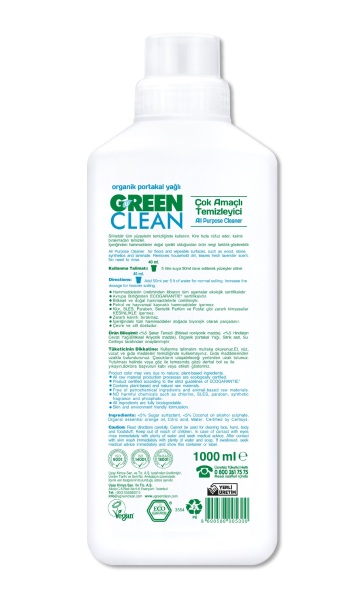 Green Clean Bitkisel Çok Amaçlı Temizleyici 1000 ml - 2