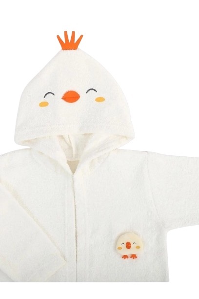 Bebitof Baby Civcivli Bornoz Seti 30038 Ekru - 3