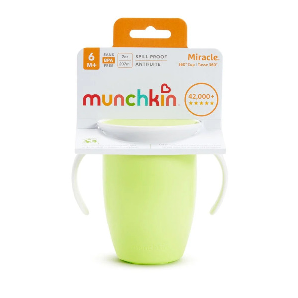 Munchkin Mucize 360° Alıştırma Bardağı 6 Ay+ 207 ml Yeşil - 5
