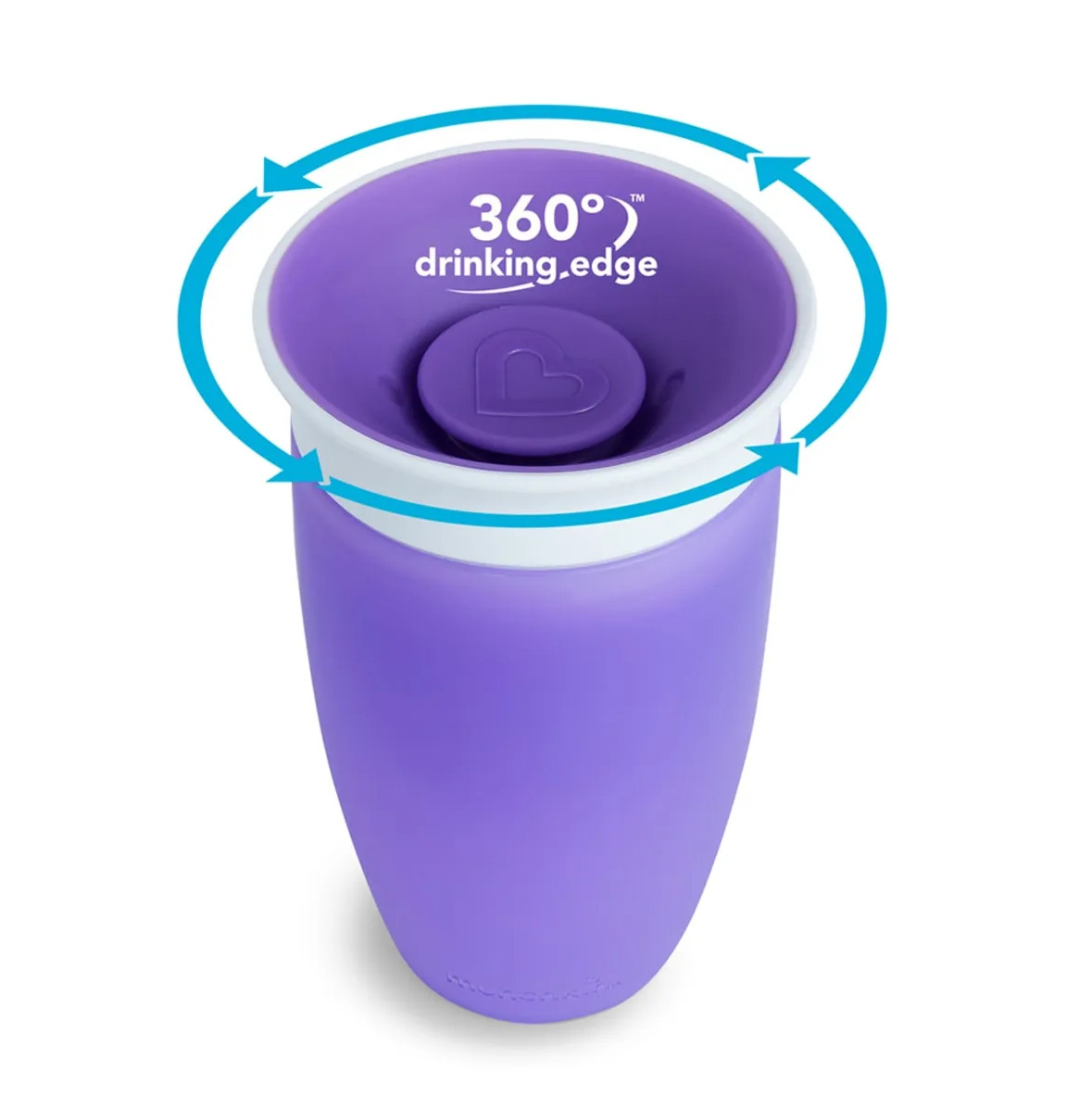 Munchkin Mucize 360° Alıştırma Bardağı 12 Ay+ 296 ml Mor - 4