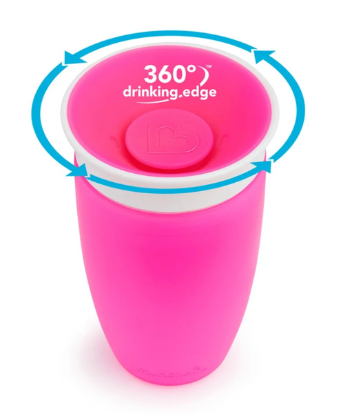 Munchkin Mucize 360° Alıştırma Bardağı 12 Ay+ 296 ml Pembe - 4
