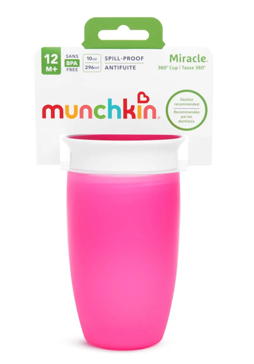Munchkin Mucize 360° Alıştırma Bardağı 12 Ay+ 296 ml Pembe - 5