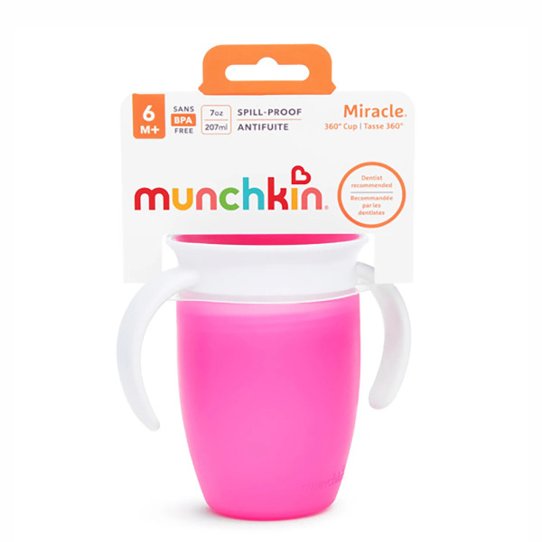 Munchkin Mucize 360° Alıştırma Bardağı 6 Ay+ 207 ml Pembe - 4