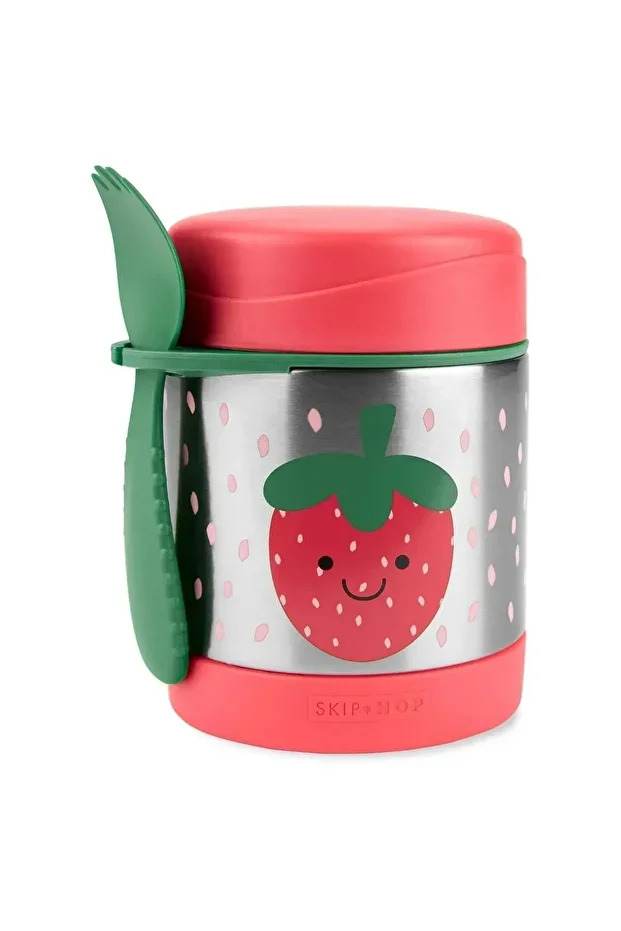 Skip Hop Zoo Paslanmaz Çelik Termos 325 ml Çilek - 1