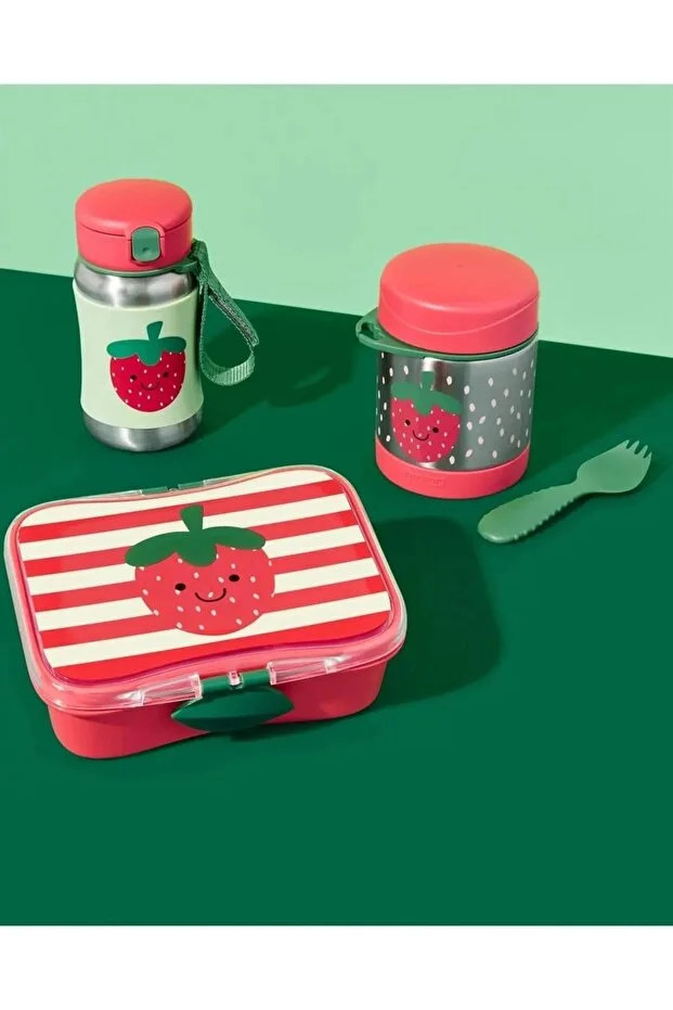 Skip Hop Zoo Paslanmaz Çelik Termos 325 ml Çilek - 4