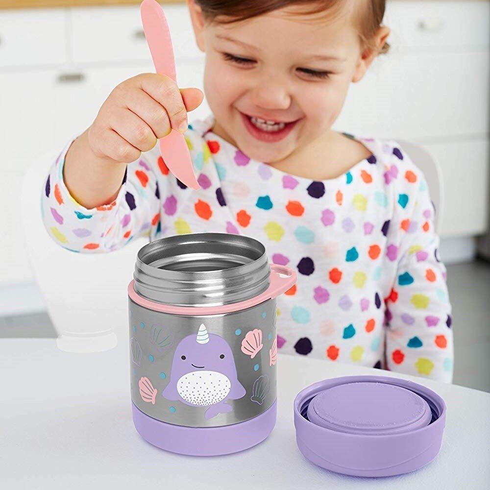 Skip Hop Zoo Paslanmaz Çelik Termos 325 ml Narwhal - 3