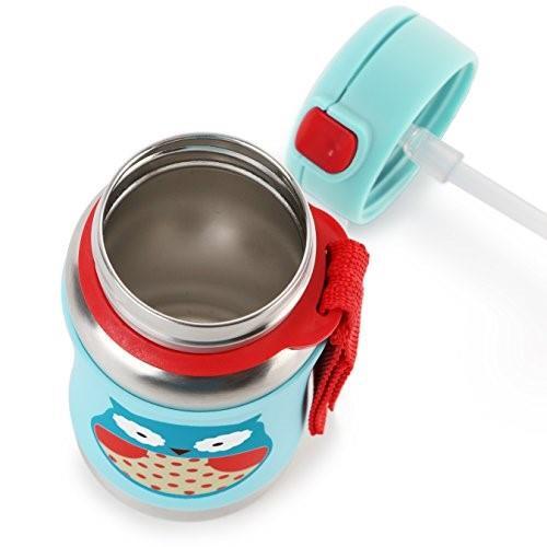 Skip Hop Zoo Pipetli Paslanmaz Çelik Suluk 350 ml Baykuş - 3