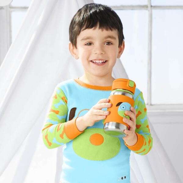 Skip Hop Zoo Pipetli Paslanmaz Çelik Suluk 350 ml Köpek - 3