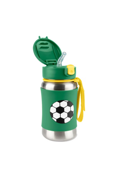 Skip Hop Zoo Pipetli Paslanmaz Çelik Suluk 350 ml Futbol - 2