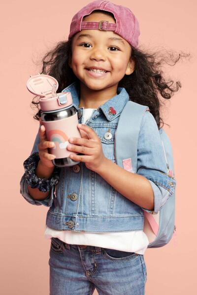 Skip Hop Zoo Pipetli Paslanmaz Çelik Suluk 350 ml Gökkuşağı - 4