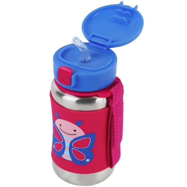 Skip Hop Zoo Pipetli Paslanmaz Çelik Suluk 350 ml Kelebek - 2