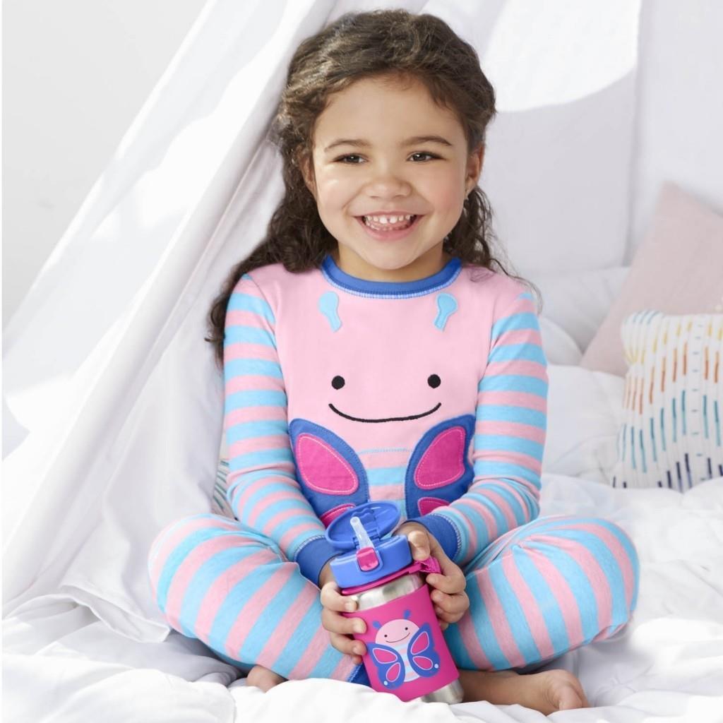 Skip Hop Zoo Pipetli Paslanmaz Çelik Suluk 350 ml Kelebek - 3