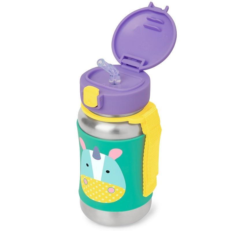 Skip Hop Zoo Pipetli Paslanmaz Çelik Suluk 350 ml Unicorn - 2