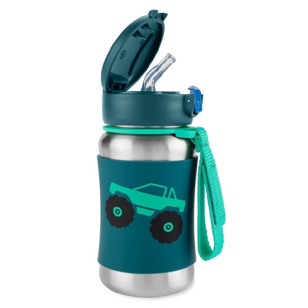 Skip Hop Zoo Pipetli Paslanmaz Çelik Suluk 350 ml Kamyon - 2