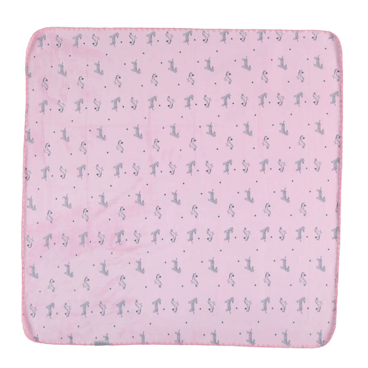 بطانية بيبي بيبي هابي زيبرا لاند الرقيقة للأطفال 64529 وردية - 1