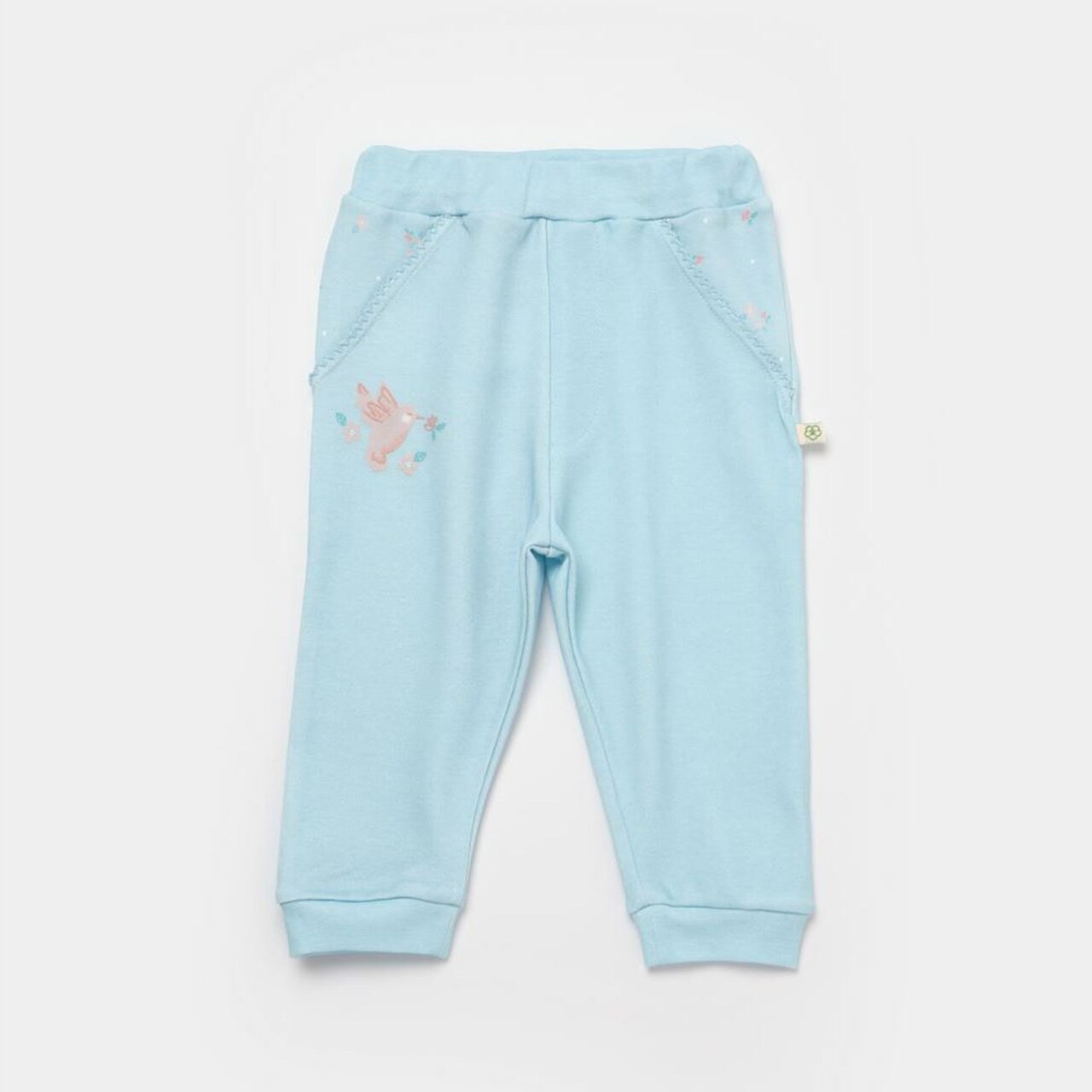 Bibaby Biorganic Always Happy Patiksiz Pantolon 57915 Gül Kurusu Mint - 1