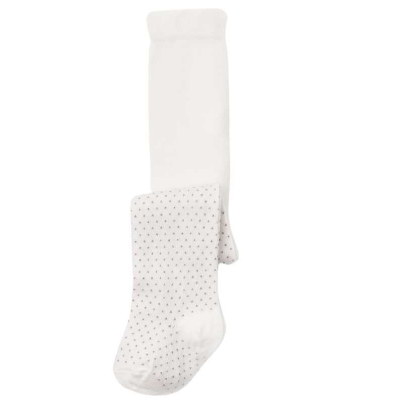Bibaby Biorganic Klasik Puanlı Külotlu Çorap 68438 Ekru - 1