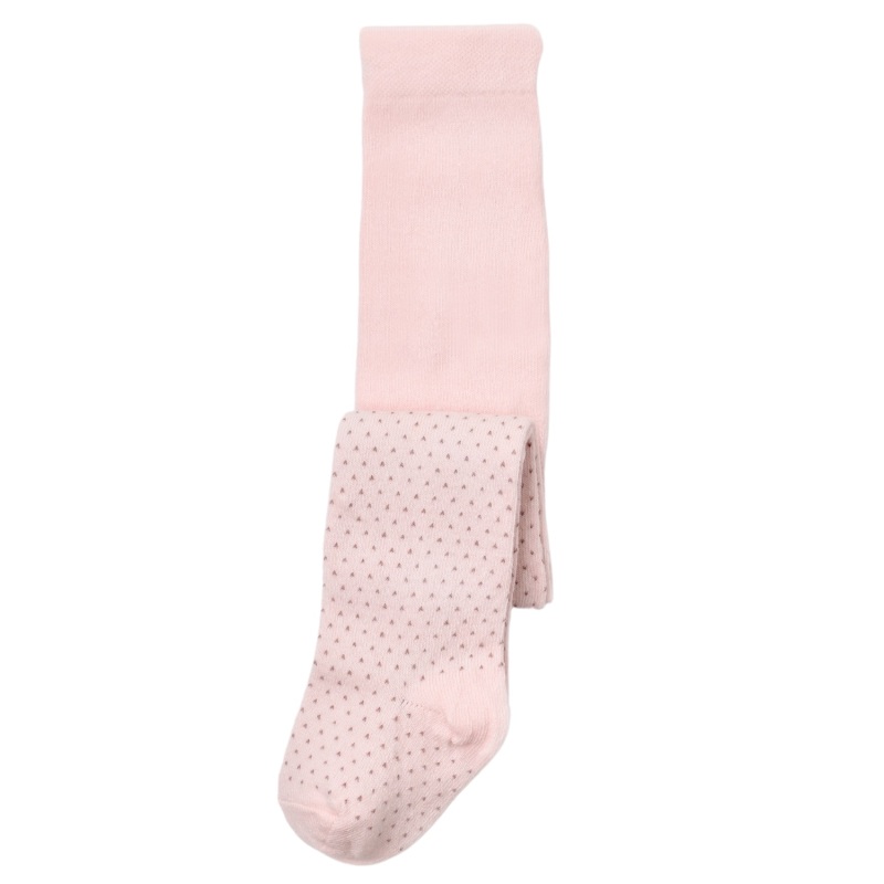 Bibaby Biorganic Klasik Puanlı Külotlu Çorap 68438 Pembe - 1