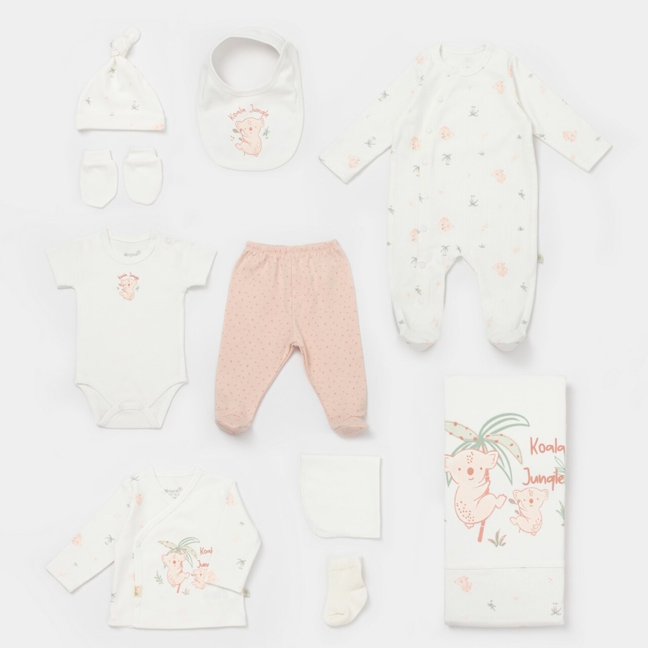 Bibaby Biorganic Koala Jungle 10'Lu Hastane Çıkış Seti 63226 Pembe - 1