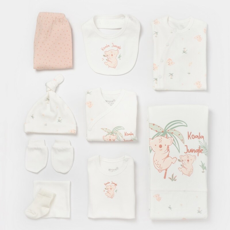 Bibaby Biorganic Koala Jungle 10'Lu Hastane Çıkış Seti 63226 Pembe - 2