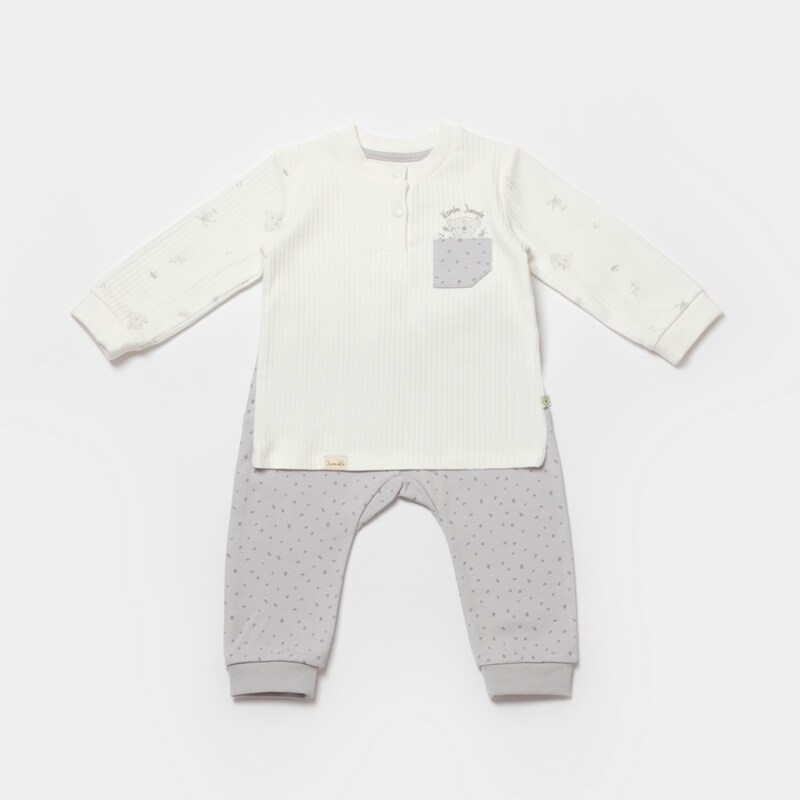 Bibaby Biorganic Koala Jungle 2'Li Bebek Takım 59776 Gri - 1