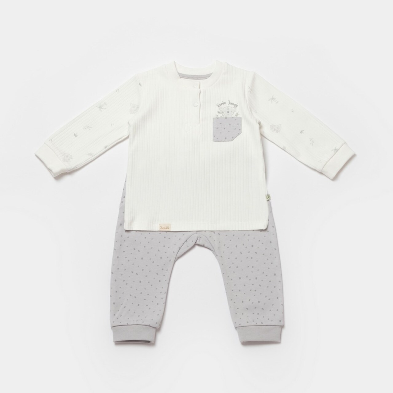 Bibaby Biorganic Koala Jungle 2'Li Bebek Takım 59776 Gri - 1