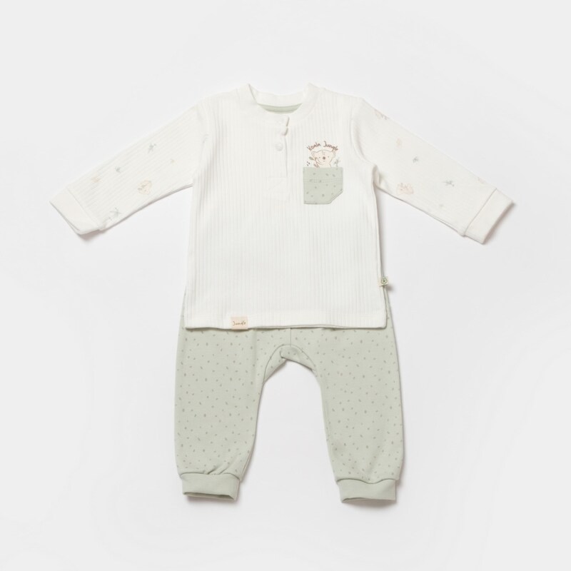 Bibaby Biorganic Koala Jungle 2'Li Bebek Takım 59776 Mint - 1