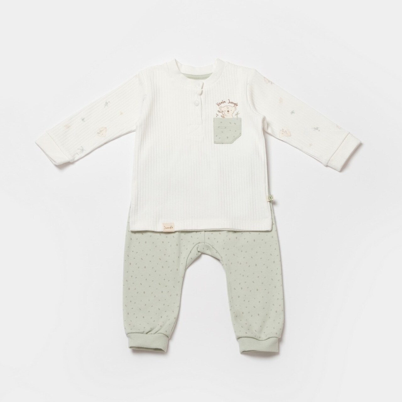 Bibaby Biorganic Koala Jungle 2'Li Bebek Takım 59776 Mint - 1