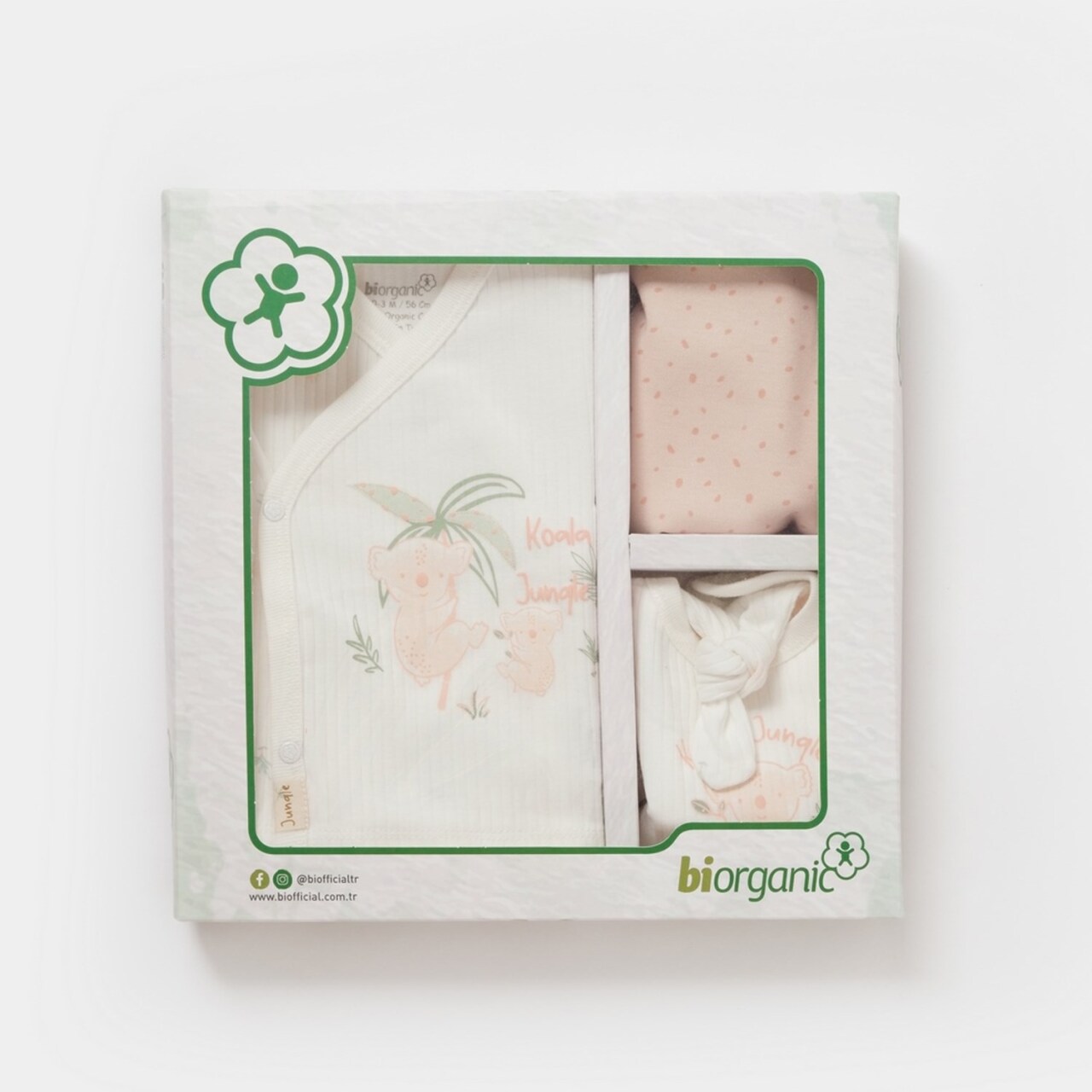 Bibaby Biorganic Koala Jungle 5'Li Hastane Çıkış Seti 62325 Pembe - 7