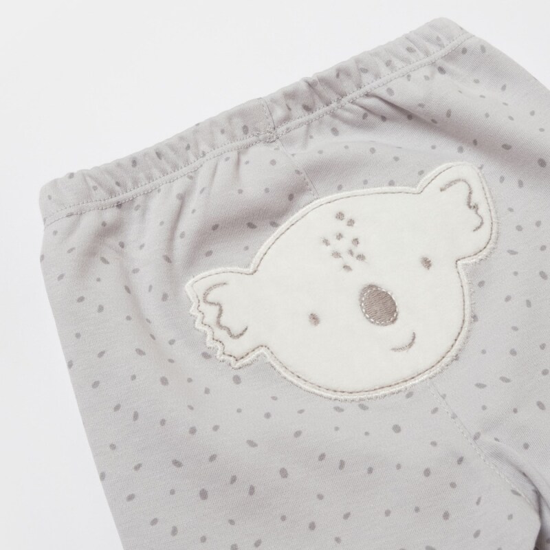 Bibaby Biorganic Koala Jungle Patikli Pantolon 57888 Gri - 3