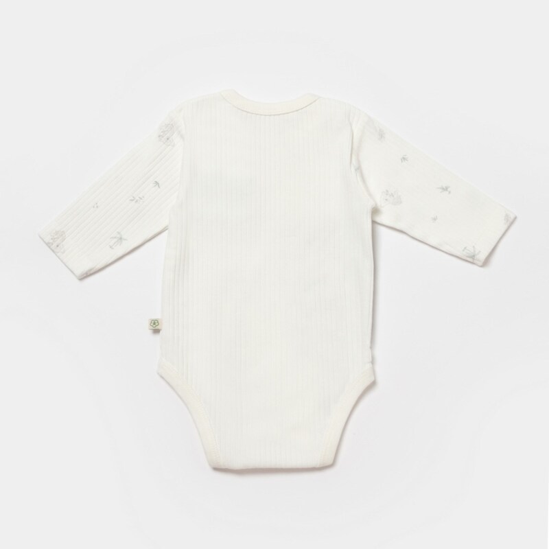 Bibaby Biorganic Koala Jungle Uzun Kol Bebek Body 56969 Gri - 2