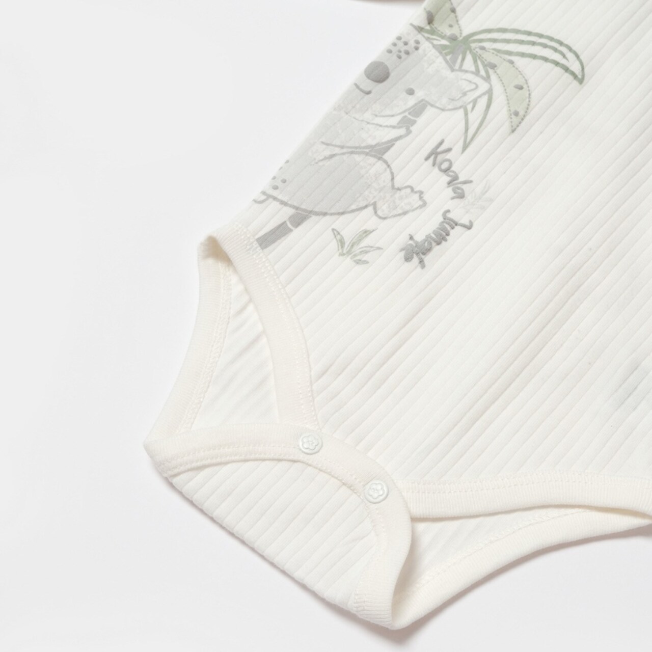 Bibaby Biorganic Koala Jungle Uzun Kol Bebek Body 56969 Gri - 4
