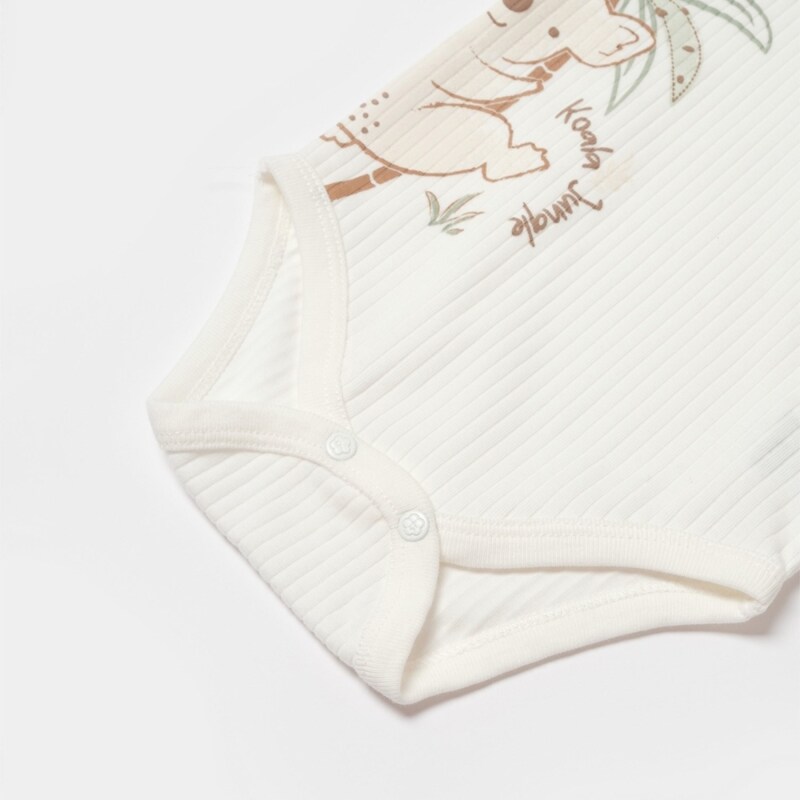 Bibaby Biorganic Koala Jungle Uzun Kol Bebek Body 56969 Mint - 4