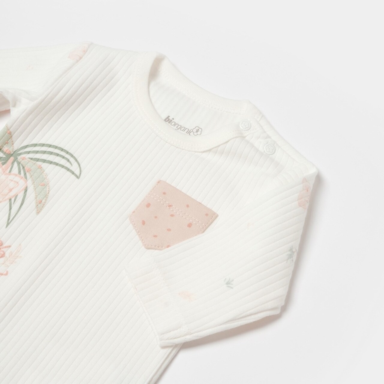 Bibaby Biorganic Koala Jungle Uzun Kol Bebek Body 56969 Pembe - 3