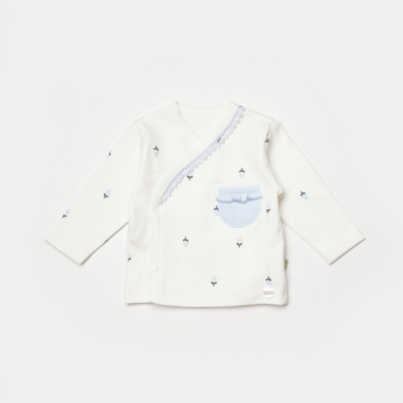 Bibaby Biorganic Love Floral 3 Parça Zıbın Seti 73346 Ekru Lila - 4