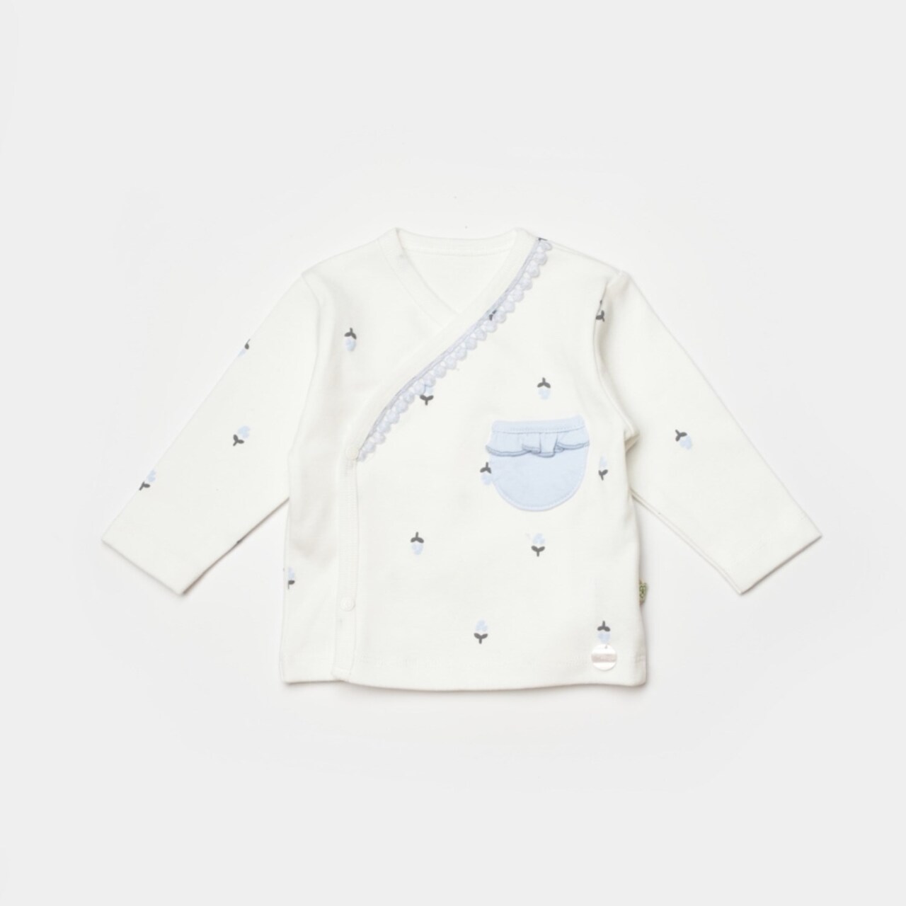 Bibaby Biorganic Love Floral 3 Parça Zıbın Seti 73346 Ekru Lila - 4