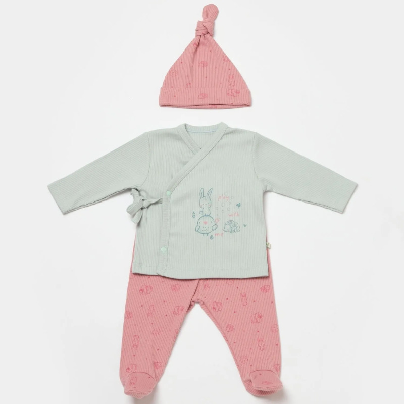 Bibaby Biorganic Modal Play With Me 3'Lü Zıbın Set 58035 Mint - 1